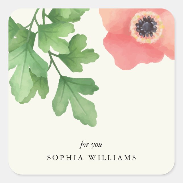 Watercolor Garden Sticker (Front)