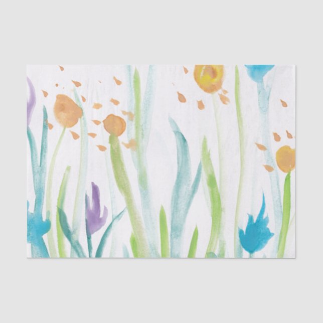 Watercolor Garden Tissue Paper (Front)