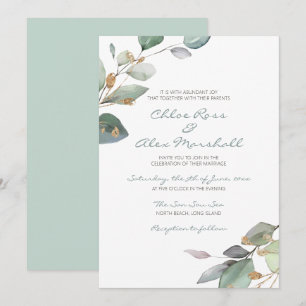 Watercolor Garden Wedding Invitation