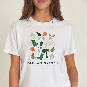 Watercolor Gardening Personalized T-Shirt