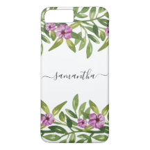 Watercolor garland handwritten calligraphy floral