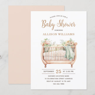 Watercolor Gender Neutral Couples Baby Shower Invitation
