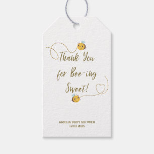 Watercolor gender neutral Mommy to Bee baby Shower Gift Tags