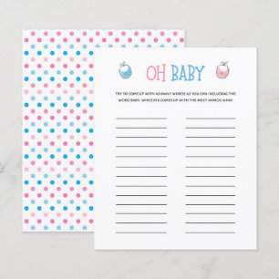Watercolor Gender Reveal Oh Baby Game