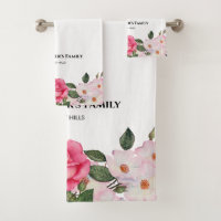 Watercolor Gentle Pink White Roses Illustration