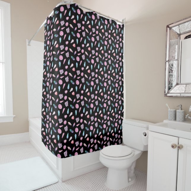 Watercolor Geodes and Crystals Pattern (In Situ)