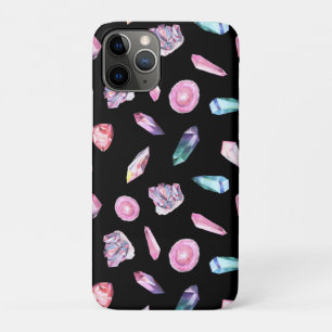 Watercolor Geodes and Crystals Pattern iPhone 11 Pro Case
