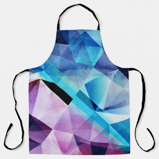 Watercolor Geometric Abstract Background Apron
