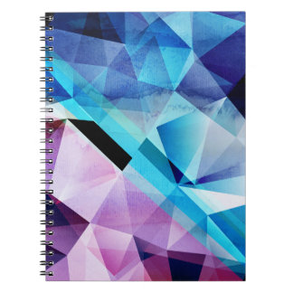 Watercolor Geometric Abstract Background Notebook