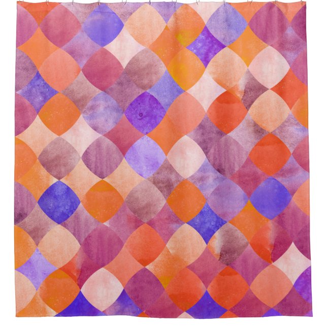 Watercolor geometric, Arab fish scales. (Front)
