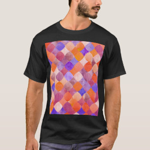 Watercolor geometric, Arab fish scales. T-Shirt