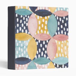 Watercolor Geometric Circles Binder