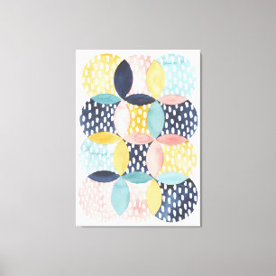 Watercolor Geometric Circles Canvas Print