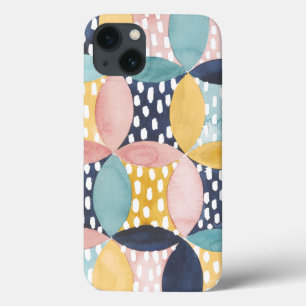 Watercolor Geometric Circles iPhone 13 Case