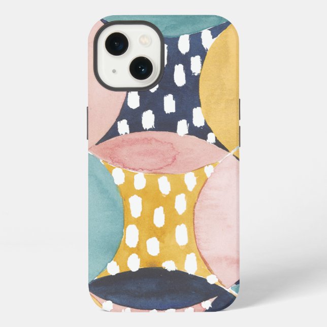 Watercolor Geometric Circles iPhone Case (Back)