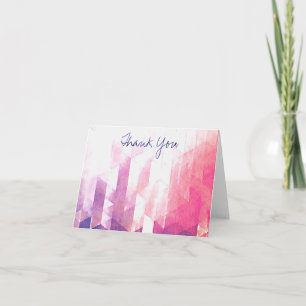 Watercolor Geometric Triangle Thank You Card