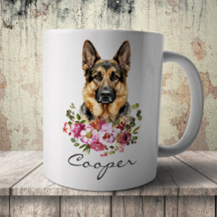 Watercolor German Shepherd Coffee Mug