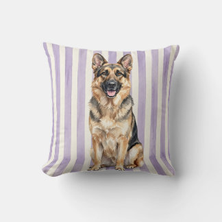 Watercolor German Shepherd Pillow Cover