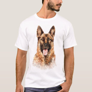 Watercolor German Shepherd T-Shirt