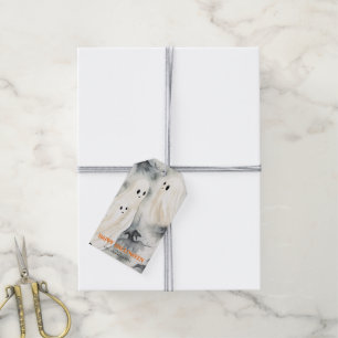 Watercolor Ghosts Personalized Happy Halloween Gift Tags
