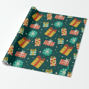 Watercolor Gifts Christmas Presents Wrapping Paper