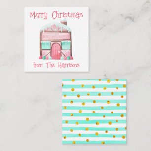 Watercolor Gingerbread Christmas Gift Enclosures Card