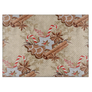 Watercolor Gingerbread Cookies Christmas Cutting Board