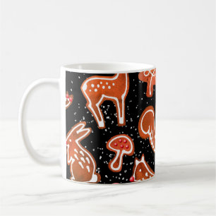Watercolor gingerbread seamless pattern coffee mug