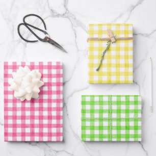 Watercolor Gingham Wrapping Paper