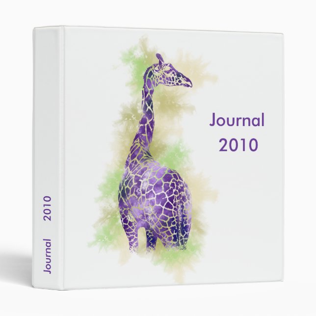 Watercolor Giraffe 1 Binder (Front/Spine)