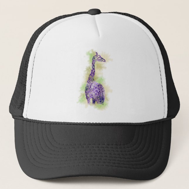 Watercolor Giraffe 1 Trucker Hat (Front)