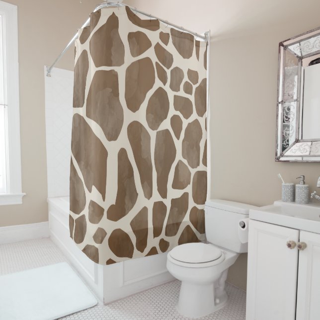 Watercolor Giraffe Animal Print Pattern (In Situ)