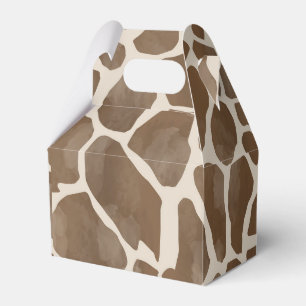 Watercolor Giraffe Animal Print Pattern Favor Box