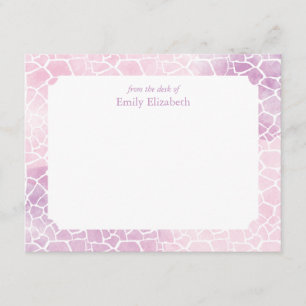 Watercolor Giraffe Pattern Personalize Stationery Invitation