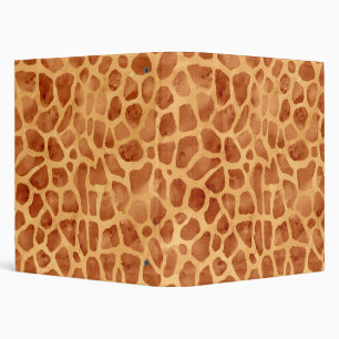 Watercolor Giraffe Print Binder