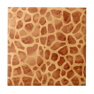 Watercolor Giraffe Print Tile