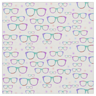 Watercolor glasses fabric
