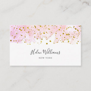 watercolor glitter  business card