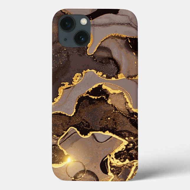 Watercolor Glitter Gold iPhone / iPad case (Back)
