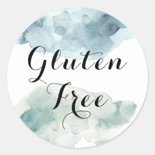 Watercolor Gluten Free  Classic Round Sticker