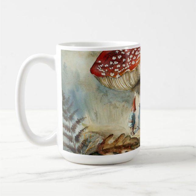 watercolor gnome coffee mug (Left)