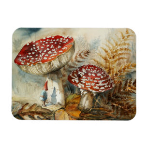 watercolor gnome magnet