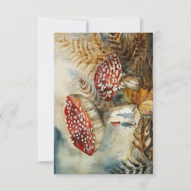 watercolor gnome RSVP card (Front)