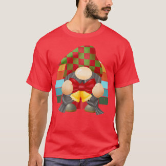 Watercolor Gnome Santa Christmas Tree Lights Xmas  T-Shirt