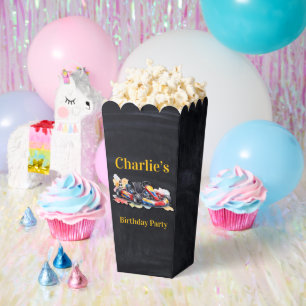 Watercolor Go-Kart Boy Birthday Party Favor Box