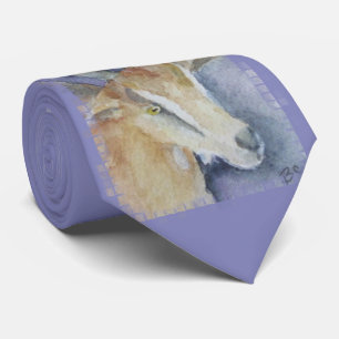 Watercolor Goat/Kid Tie