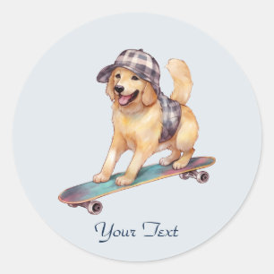 Watercolor Golden Retriever Sticker