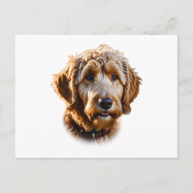 Watercolor Goldendoodle Postcard (Front)