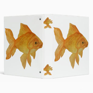 Watercolor Goldfish Binder