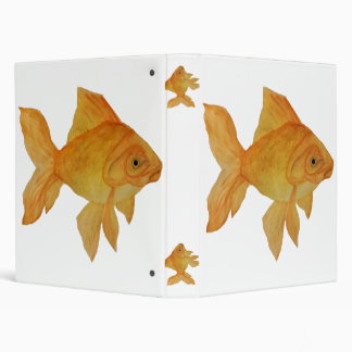 Watercolor Goldfish Binder